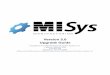 Version 5.0 Upgrade Guide - MISys Inc