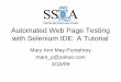 Automated Web Page Testing with Selenium IDE: A Tutorial - SSQA