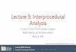 Lecture 9: Interprocedural Analysis