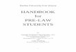 HANDBOOK for PRE-LAW STUDENTS