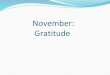 November: Gratitude