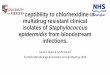 Susceptibility to chlorhexidine in multidrug resistant 