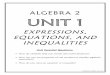 Unit Essential Questions: How do variables help you model 
