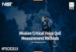 Tim Thompson Mission Critical Voice QoE Measurement 