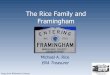 The Rice Family and Framingham