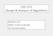 CSCI 371 Design & Analysis of Algorithms