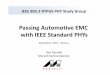 Passing Automotive EMC wihith IEEE Standddard PHYs