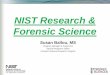 NIST Research & Forensic Science