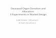 Deceased Organ Donation and Allocation: Allocation: 3 Experiments
