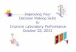 Improving Your Decision Making Skills to Improve Laboratory