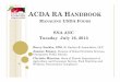 ACDA RA HANDBOOK - School Nutrition Association