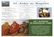 TH SUNDAY OF O TIME St John the Baptist