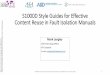 S1000D Style Guides for Effective Content Reuse in Fault 