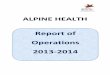 Alpine Health Report of Operations