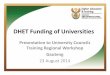 DHET Funding of Universities - Department of Higher 