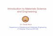 Introduction to Materials Science and Engineering - NPTel