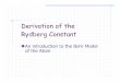 Derivation of the Rydberg Constant - Pablo's Physics