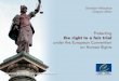 Protecting the right to a fair trial under the - Council of Europe
