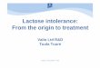 Lactose intolerance: From the origin to treatment