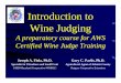 A preparatory course for AWS Certified Wine Judge Training