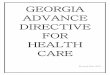 georgia advance directive for health care - Division of Aging Services