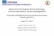 News from the Virginia Board of Nursing: Current -