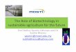 The Role of Biotechnology in sustainable agriculture for