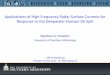 Applications of high frequency radar surface currents for response to