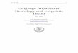 Language Impairment, Neurology and Linguistic Theory - Arts