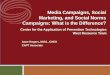 Media Campaigns, Social Marketing, and Social Norms Campaigns