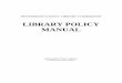 LIBRARY POLICY MANUAL - the Hunterdon County Library