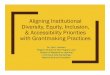 Aligning Institutional Diversity, Equity, Inclusion 