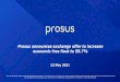 Prosus announces exchange offer to increase economic free 