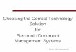 Choosing the Correct Technology Solution for Electronic Document