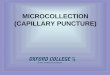 MICROCOLLECTION (CAPILLARY PUNCTURE)