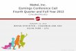 Mattel, Inc. Earnings Conference Call Fourth Quarter and 