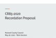 Recordation Proposal CR85-2020