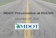 MDOT Presentation at RUCUS