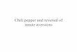 Chili pepper and reversal of innate aversions