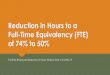 Reduction in Hours to a Full-Time Equivalency (FTE) of 74% 