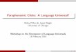 Paraphonemic Clicks: A Language Universal?