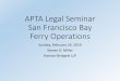APTA Legal Seminar San Francisco Bay Ferry Operations