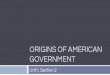 GOVERNMENT ORIGINS OF AMERICAN