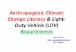 Anthropogenic Climate Change Literacy & Light- Duty 