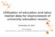 Utilization of education and labor market data for 