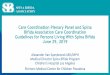 Care Coordination Plenary Panel and Spina Bifida 