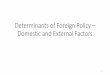Determinants of Nigerian Foreign Policy – Domestic and 