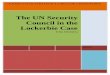 The UN Security Council in the Lockerbie Case