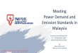 Meeting Power Demand and Emission Standards in Malaysia