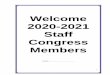 Welcome 2020-2021 Staff Congress Members